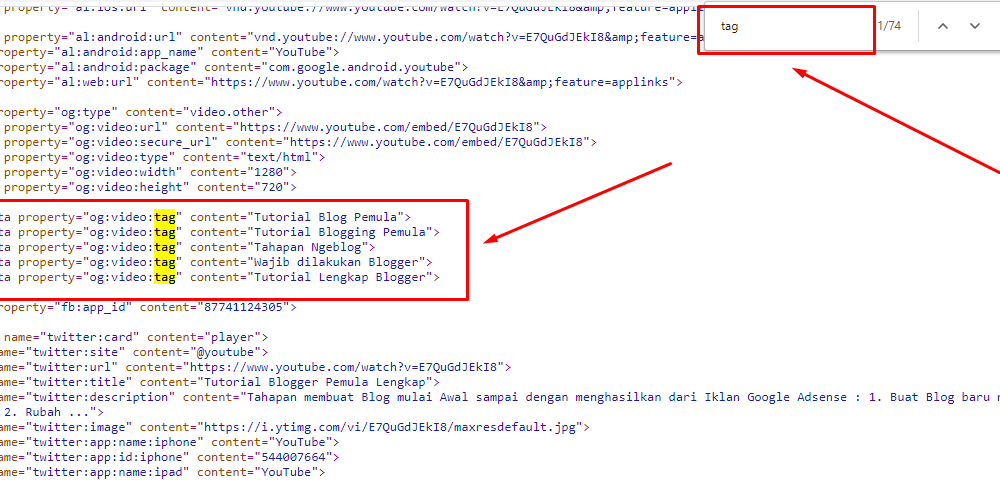 cara ambil tag dari video kompetitor