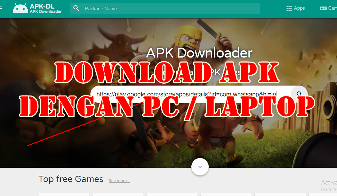 download apk melalui pc/laptop