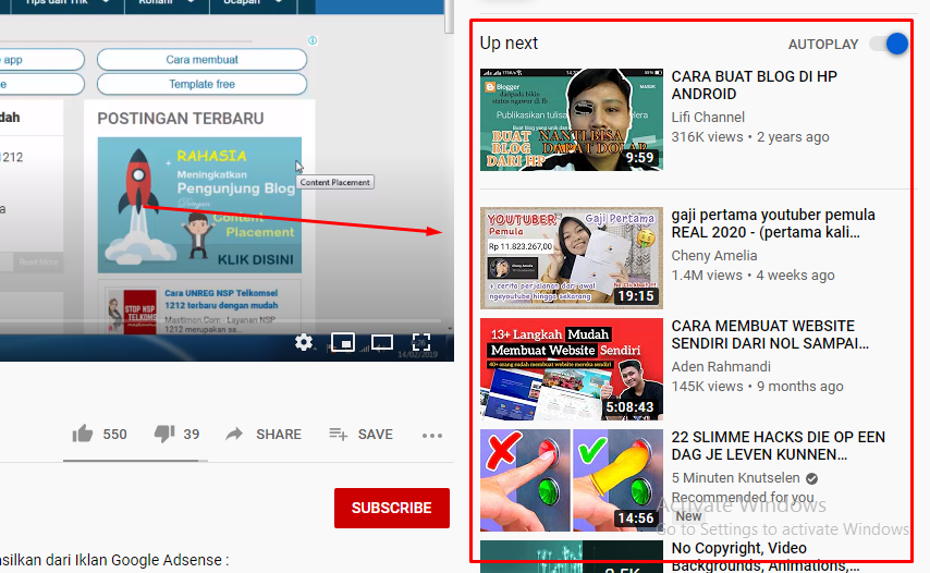 sugesst youtube
