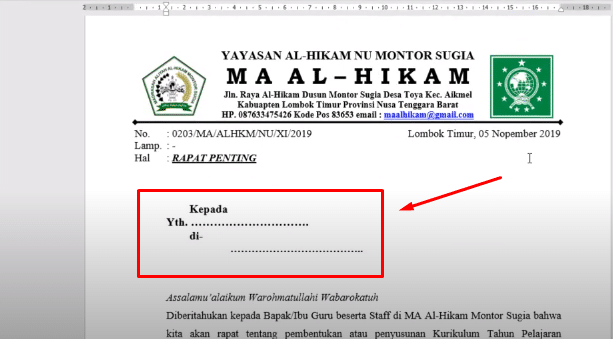 membuat mail marge di excel