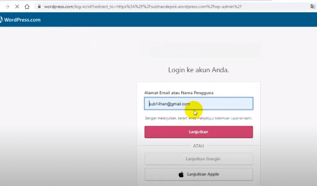 user login wordpress