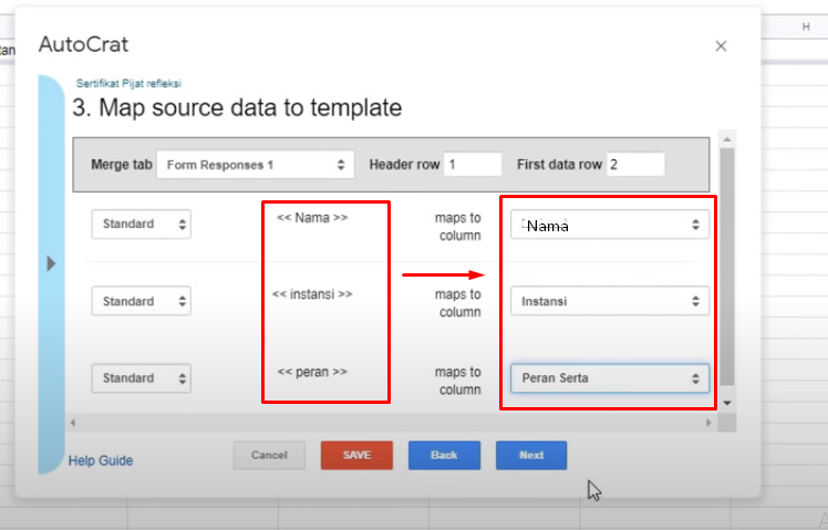 menghubungkan template dengan database