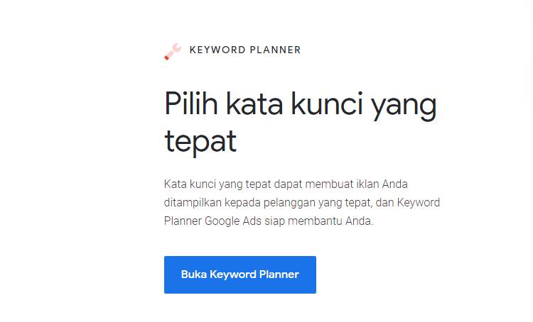 Riset Keyword Dengan Google Keyword Planner