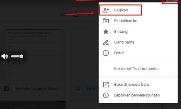 membagikan file di google drive