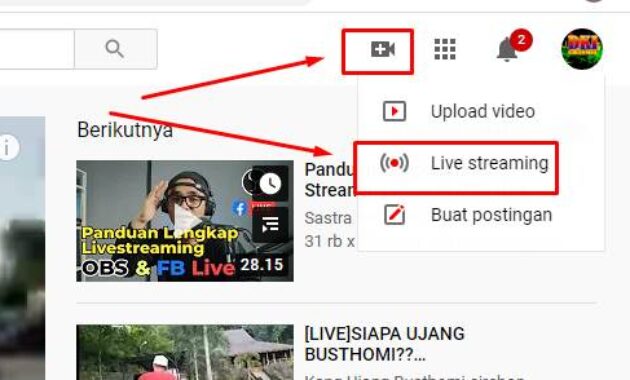 Cara mendapatkan Stream key youtube
