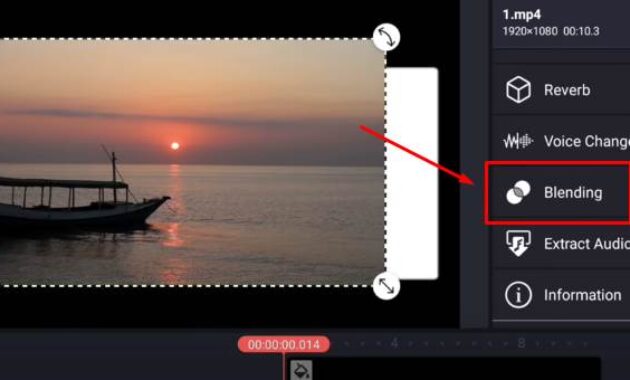 menu bending di kinemaster