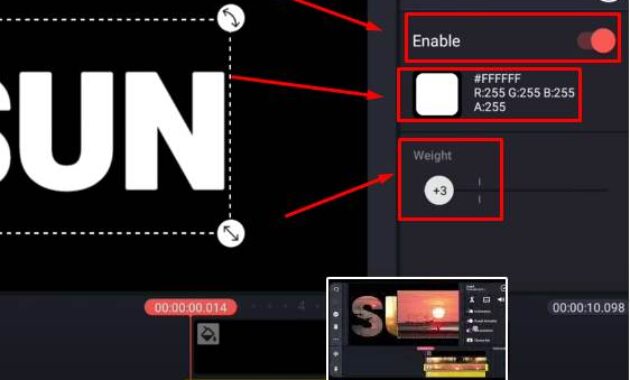 menu outline di kinemaster