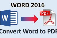 Convert word to pdf