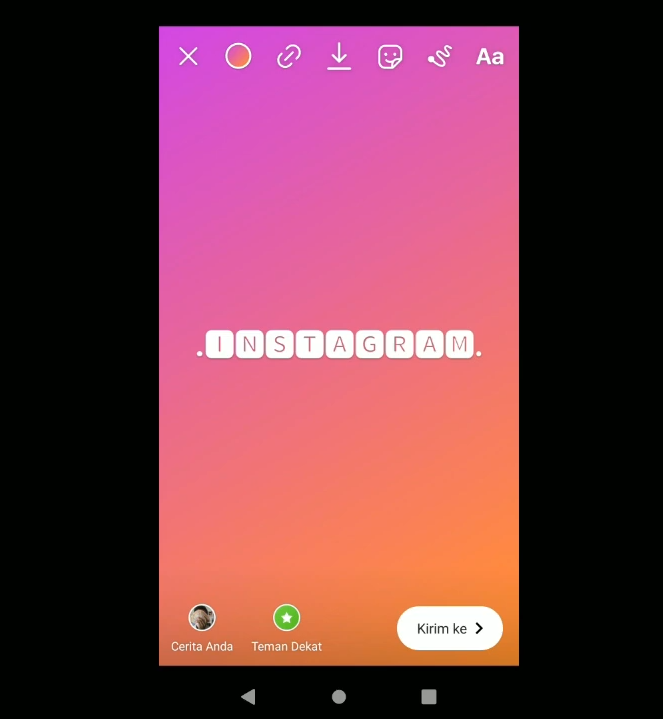 tambahkan font di instagram