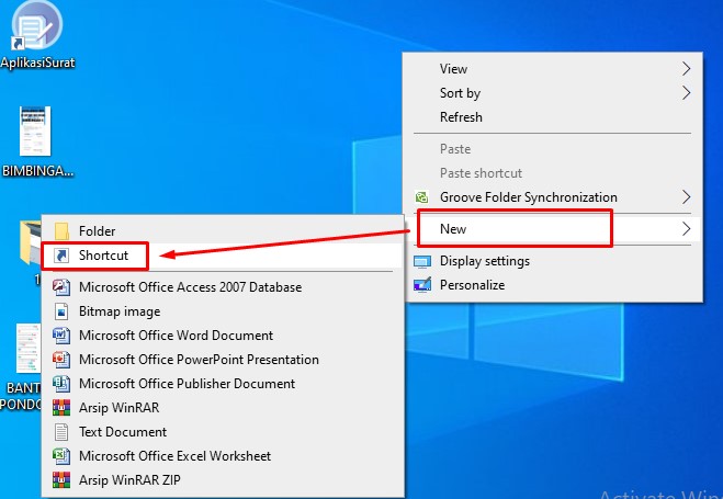 cara membuat shortcut di pc
